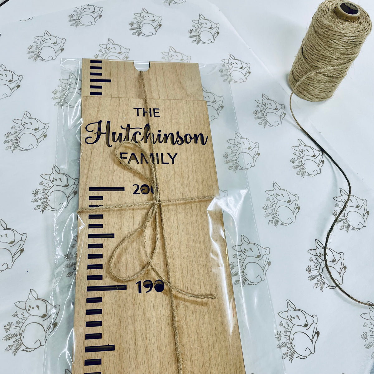 Height Chart - PERSONALISED FAMILY NAME - Ruler - Timber Gift – Laser ...