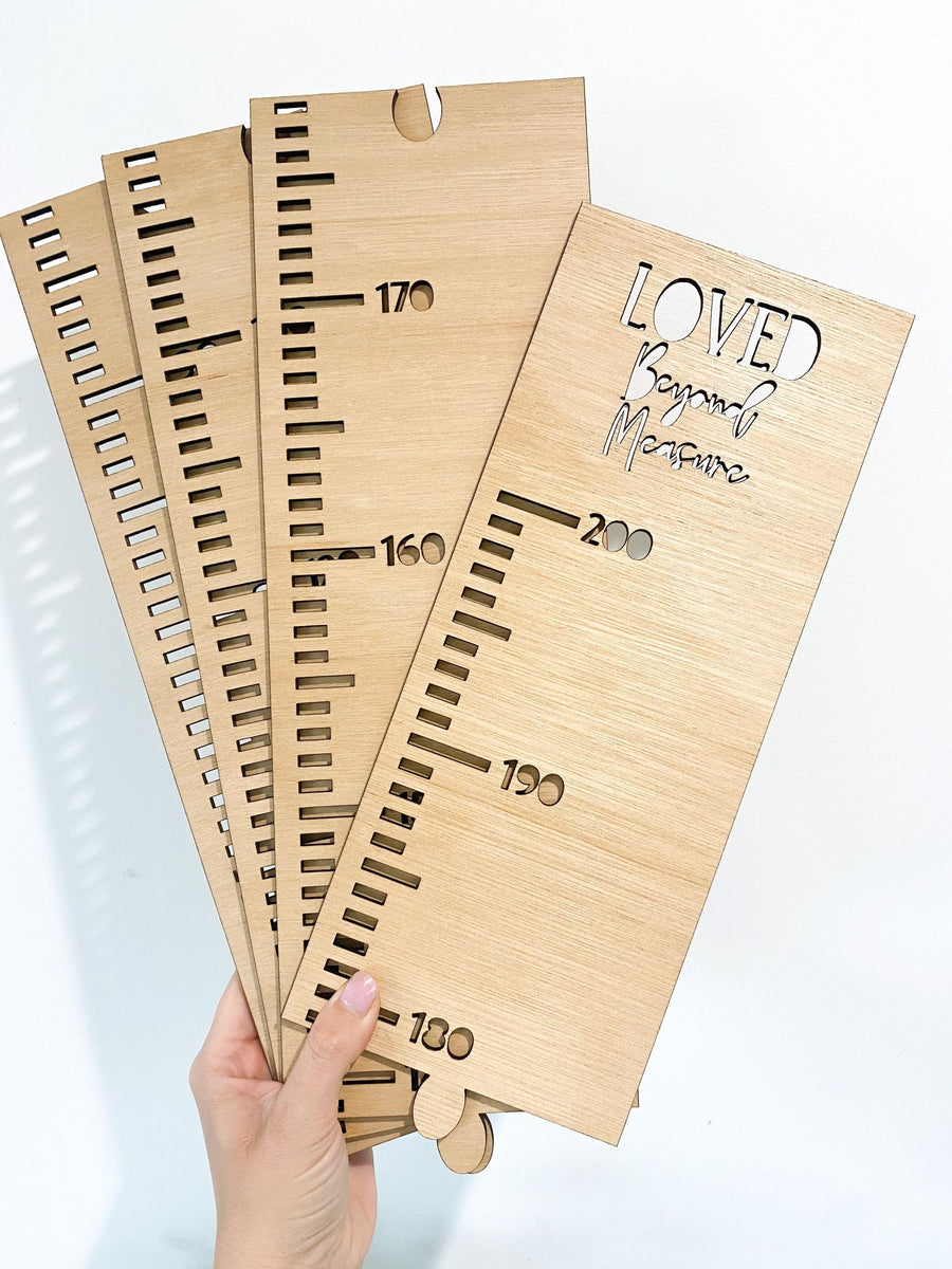 Height Chart - LOVED BEYOND MEASURE - Timber Gift – Laser Sharp Creations