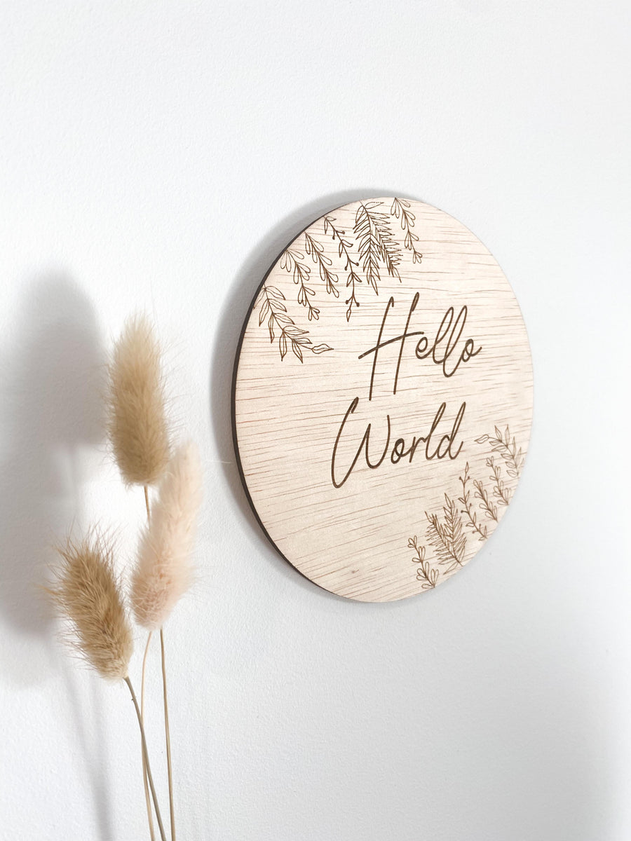 Announcement Disc - Hello World - 14cm – Laser Sharp Creations