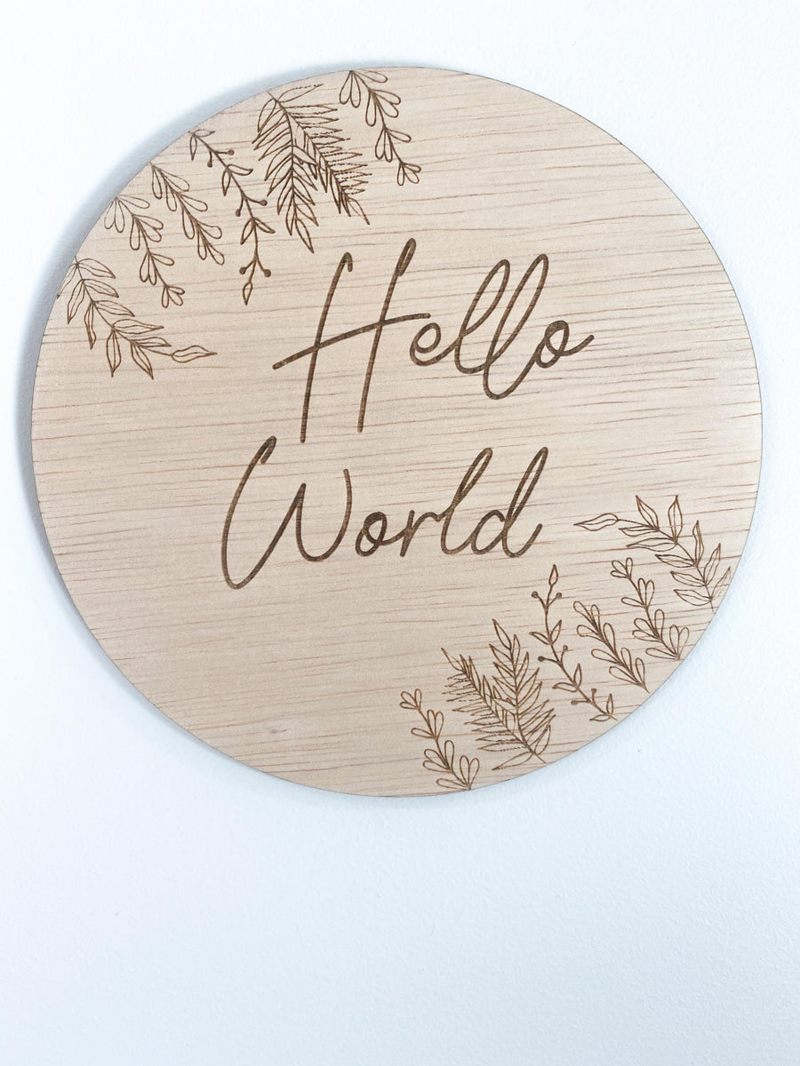 Announcement Disc - Hello World - 14cm – Laser Sharp Creations