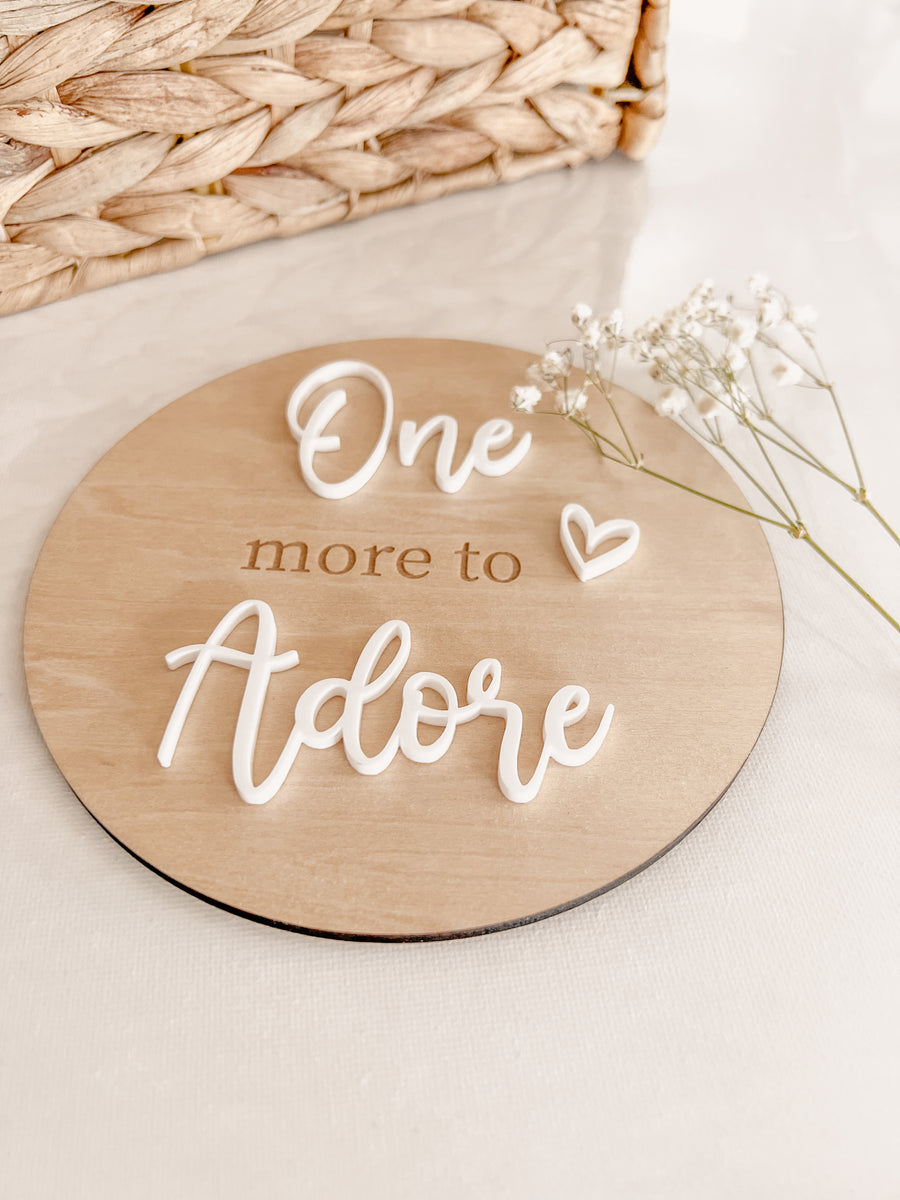 Announcement Disc - One more to Adore - Pregnancy - 14cm – Laser Sharp ...