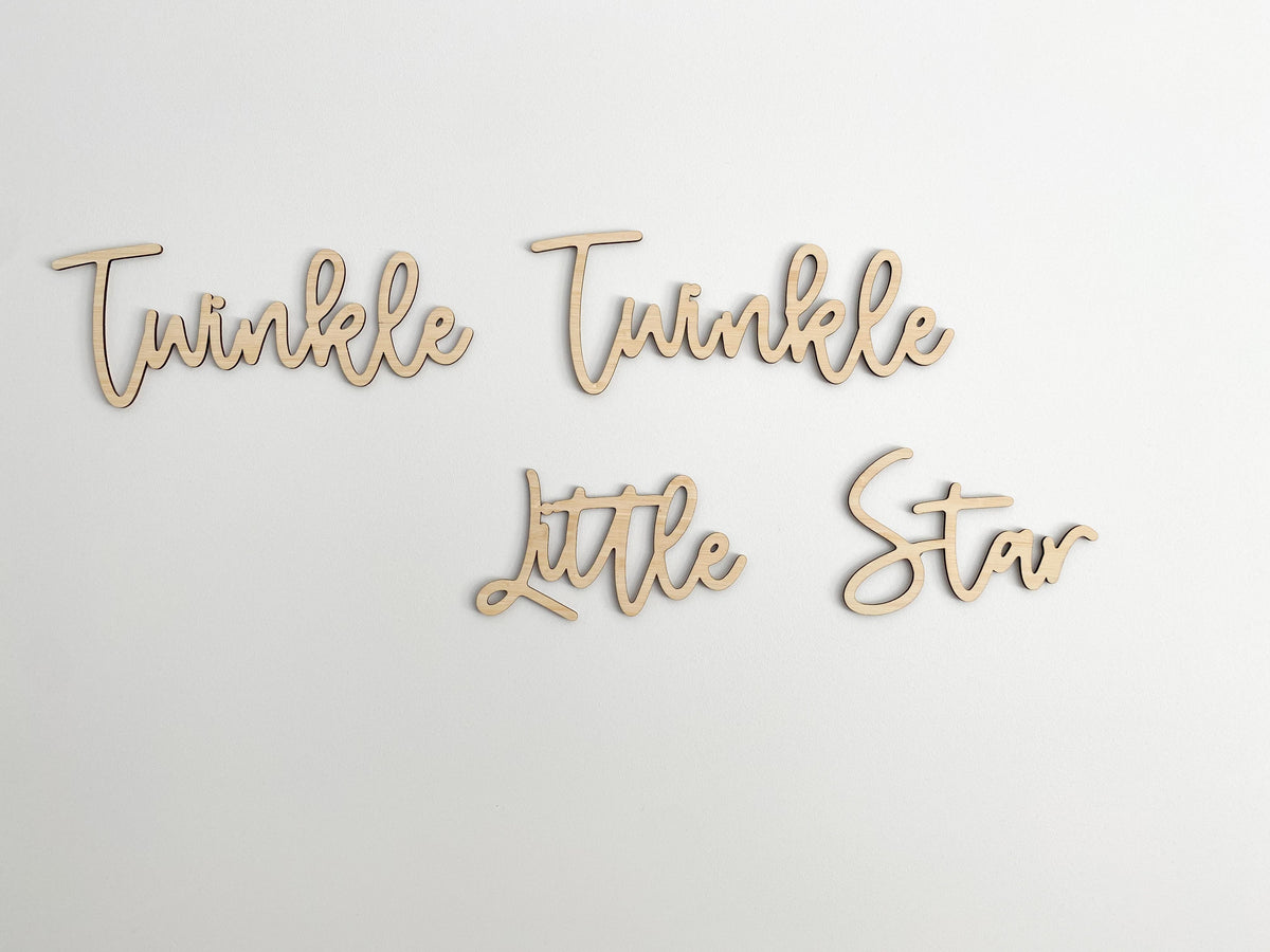 Wall Script -Twinkle Twinkle Little Star - 1m – Laser Sharp Creations